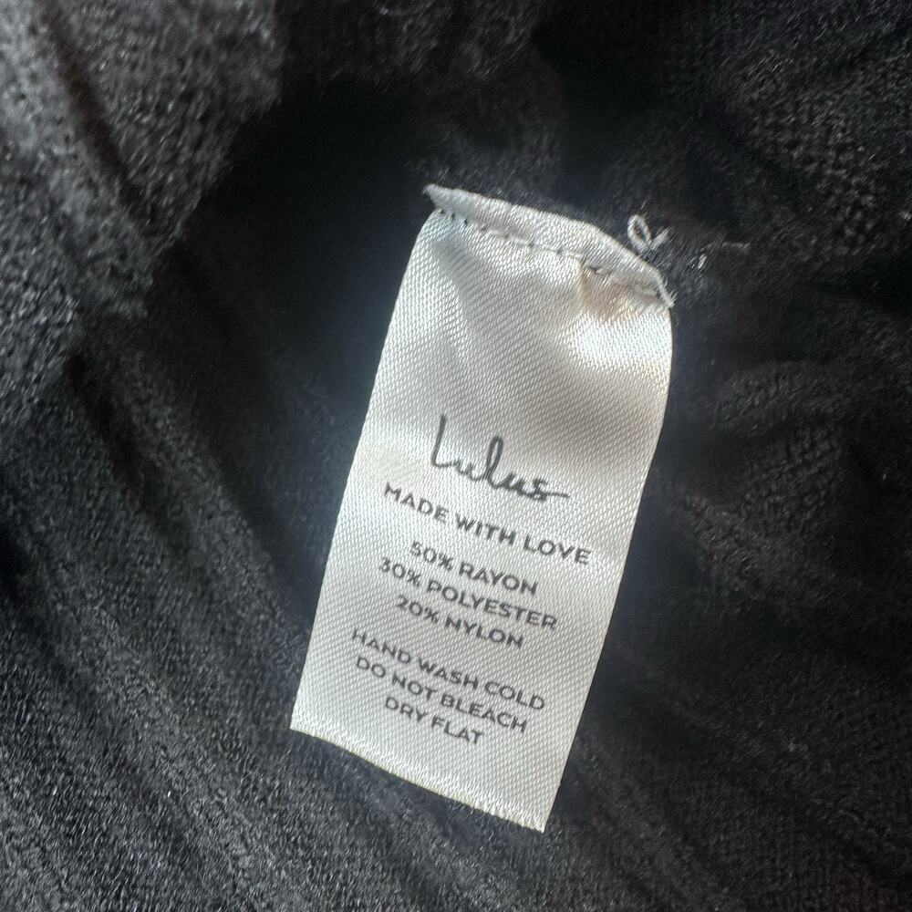 Lulus Women's The Best Yet Ribbed Bodycon Sweater Dress CG2 Black Size Medium - Picture 8 of 13
